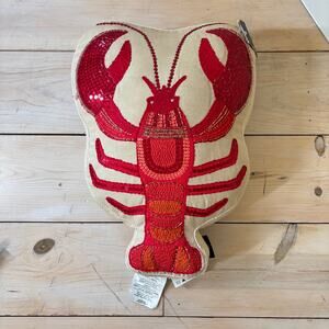 Nautica Home NWT Indoor Outdoor Decorative Lobster Pillow